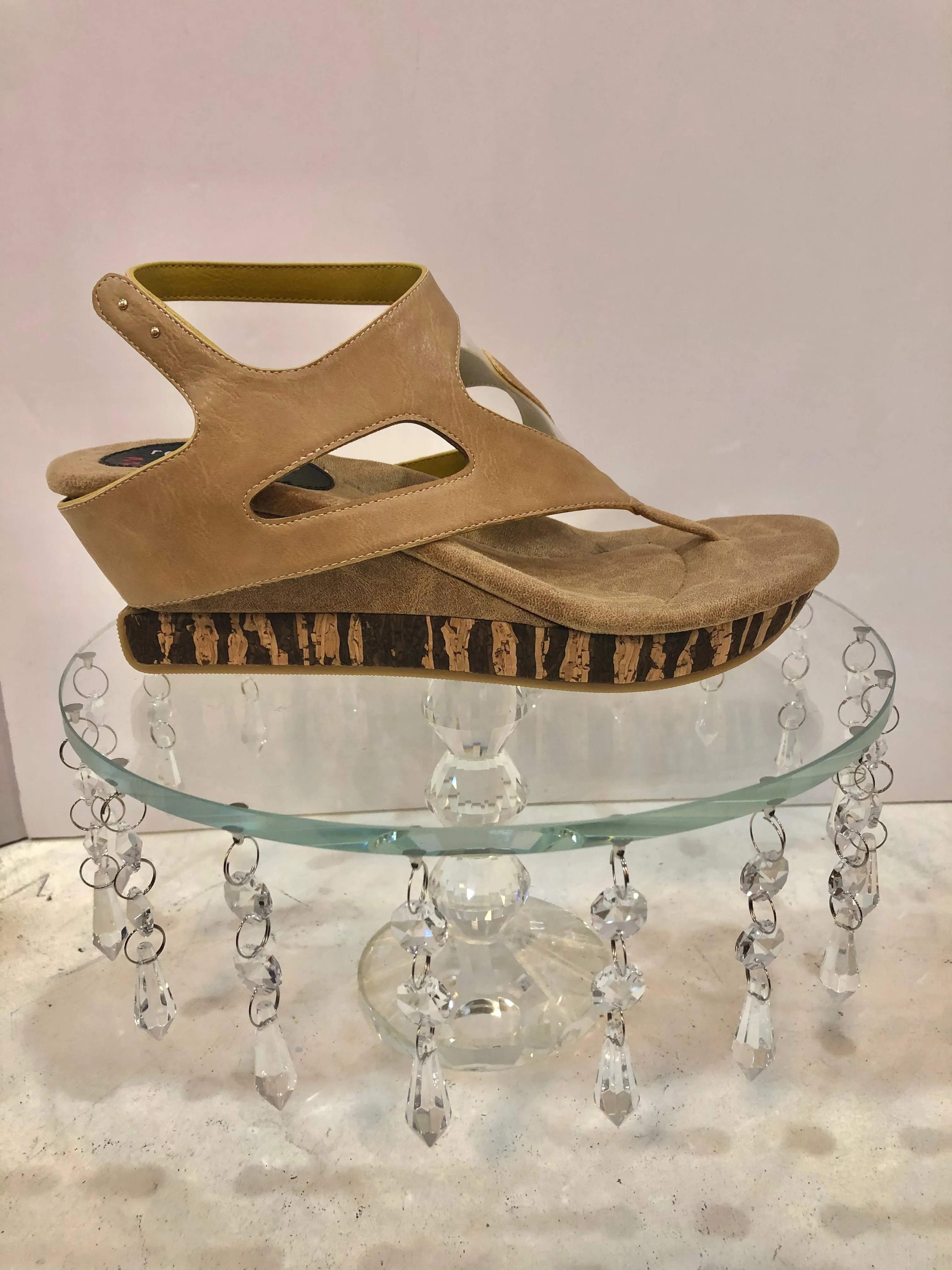 Reversible Sandal with Cork Heel